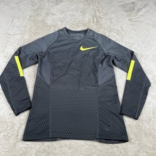Nike Pro Combat Hyperwarm Shirt Mens M Long Sleeve Fitted Compression Reflective