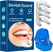 4 Pcs Mouth Guard for Clenching Night Guards for Teeth Grinding Dental Moldable