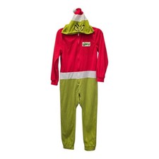 THE GRINCH One Piece KIDS/YOUTH Size Large 10/12 PJ's Halloween Costume DR SEUSS