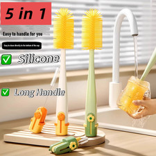 5 In 1 Multifunctional Bottle Brush Set Long Handle Cup Brush Cleaning Brush