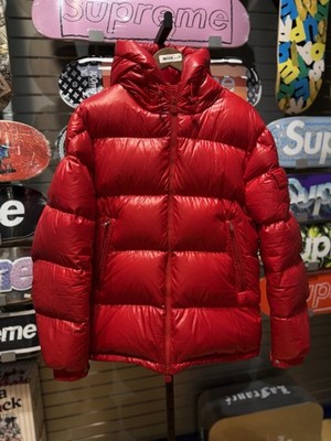 Moncler Maya Gibbotto Puffer Down Jacket Red Size 5 100% Authentic