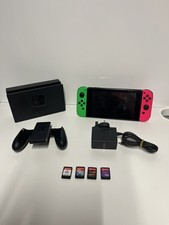 Nintendo Switch 32GB Console Neon Green &pink  Joy-Con - Working with games 
