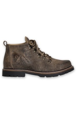 Boots Herren Bergschuh Deggendorf trüffel Wildbock Haken/Ösen Stickerei 39-50