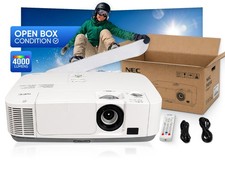 NEC P401W 3LCD Projector Open Box 4000 ANSI HD 1080i  Kit Included, Plug  Use