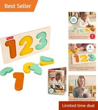 Interactive Montessori Toy: 6-Piece Wooden Number Puzzle for Toddlers aged 2 