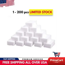 100PCS Magic Melamine Sponge Eraser Cleaning Foam Kitchen Bathroom Dish Wash