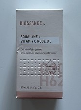 BIOSSANCE SQUALANE AND VITAMIN C ROSE OIL 30ML brightens & firms textures tones