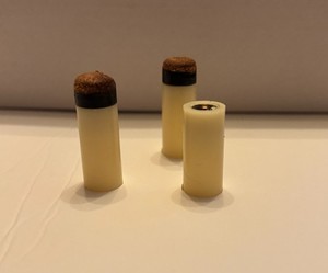Screw-In Pool Cue Tips – Repair/Replacement Parts – White Vintage Set of 3