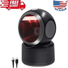 2D QR Hands-Free Barcode Scanner Omnidirectional Automatic Sensing Scanning U...