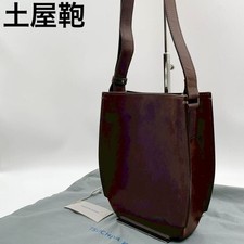 Tsuchiya Kaban Oil Nume Vase Leather Crossbody Unisex Square Shoulder Bag Brown