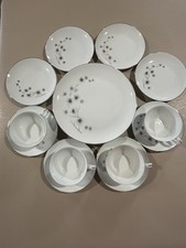 CREATIVE FINE CHINA 1014 PLATINUM STAR BURST DINNERWARE VINTAGE