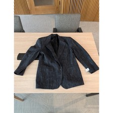 Vtg Panhandle Slim Black Varigated Wool Blend Western Blazer Jacket Lg
