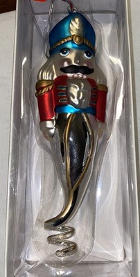 Dept 56 Nutcracker Ornament Mercury Glass Large 11'' Handpainted Christmas #77000