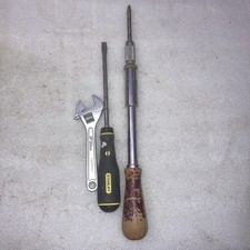 Vintage STANLEY Yankee No 130A Spiral Pump Ratchet Screwdriver x3 item 