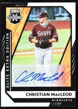 2021 Panini Elite Extra Edition Signatures Christian MacLeod Auto Minnesota
