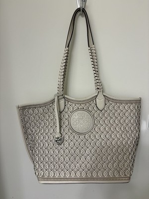 Brighton Viviana Ferrara White Leather Large Tote Bag