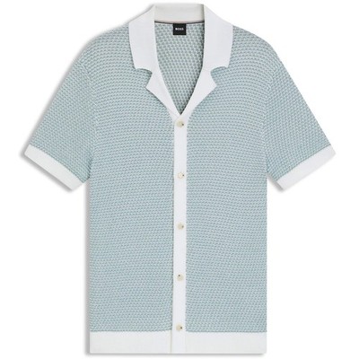 BOSS C-ICONICO KURZARM STRICK CARDIGAN