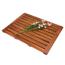 Utoplike 24"x18" Teak Wood Bath Mat Large