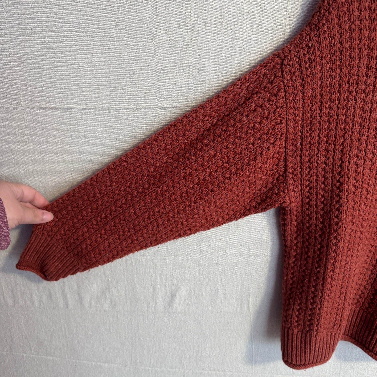 Universal Thread Sweater Size S Rust Red Knit Lon… - image 3