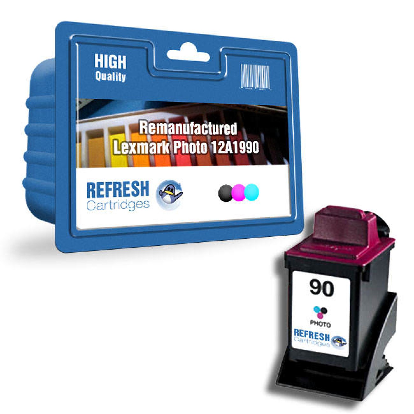 Refresh Cartridges Photo Colour 12A1990/#90 Ink Compatible With Lexmark Printers