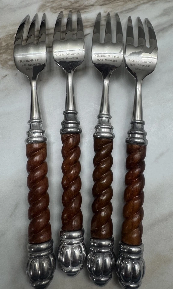 Conjunto de 4 garfos aperitivos Reed and Barton Bannister - Imagem 3 de 4