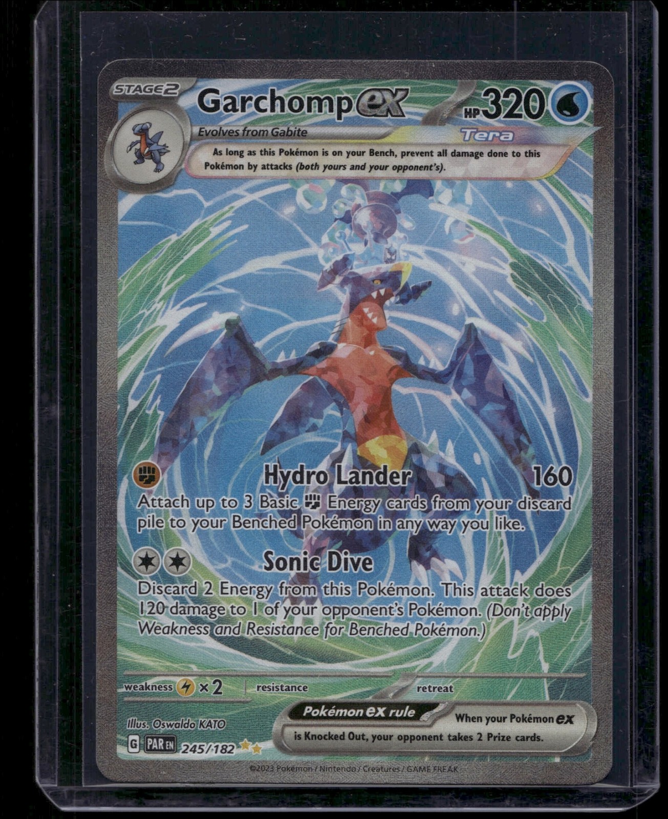 Pokemon TCG Garchomp ex 245/182 Paradox Rift Special Illustration Rare NM