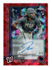 2025 Topps Chrome Sapphire James Wood Red Sapphire Auto /5