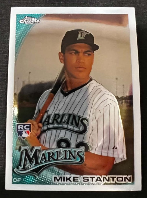 MIKE Giancarlo STANTON 2010 Topps Chrome #190 Rookie Card RC Miami Marlins