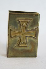 WW1 Brass Matchbox Holder, German Iron Cross