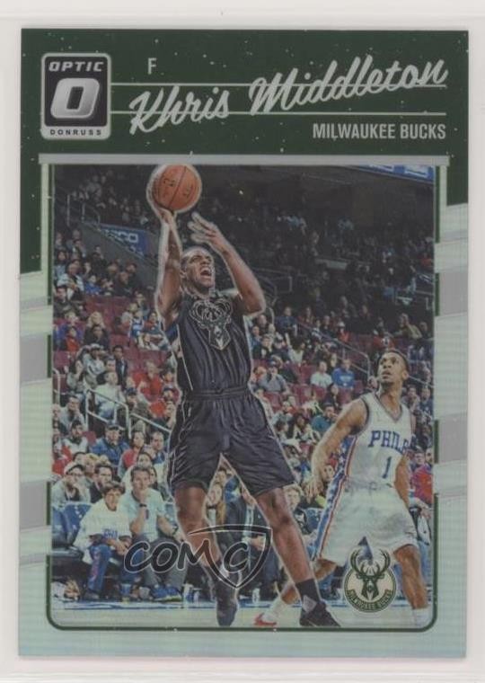 2016-17 Panini Donruss Optic Holo Silver Prizm Khris Middleton #7 g2e