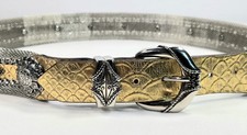 NANNI Women s Belt Silver Metal Mesh W/ Rhinestones, Length 39 Buckle EUC
