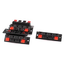 5pcs 4 Ways Push Release Connector Plate Stereo Speaker Terminal Strip Block