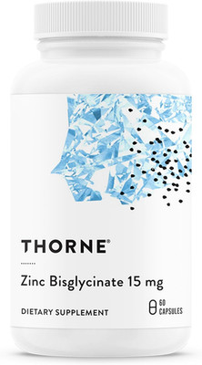 THORNE Zinc Bisglycinate 15 Mg, Highly Absorbable Zinc, 60 Capsules | Supports I