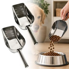 Stainless Steel Pet Food Scoop for Cat and Dog Feeding Use Filler Shovel Scooper