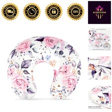 Ultra Soft Floral Nursing Pillow Cover for Baby Girls - Removable  Zippered
