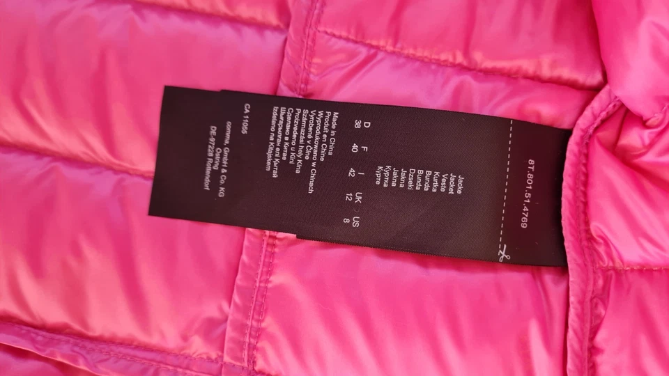 Comma Daunen Jacke Steppjacke Gr. 38 Pink - Bild 4 von 4