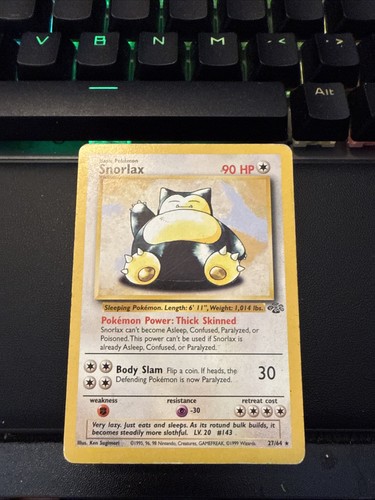 Pokemon TCG Jungle Snorlax 27/64 Non-Holo Rare MP