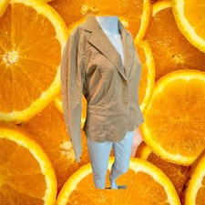 J Crew Tan Corduroy Blazer Jacket Women Size M Two Button Collared Sport Coat