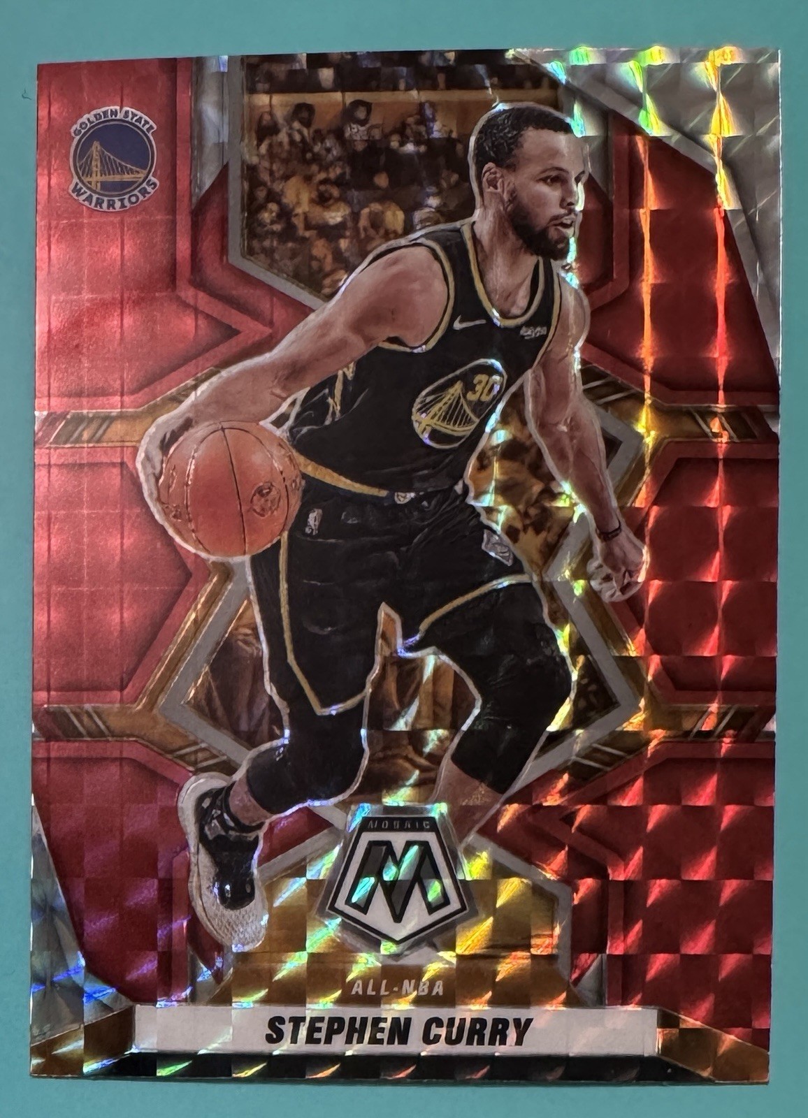 2021-22 Panini Mosaic - All NBA Stephen Curry #284 Red Mosaic Prizm