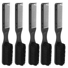 5 Pcs Dual Head Men Oil Hair Brush Ergonomic Handle Hair Beard Styling Comb Hair