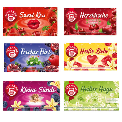 Teekanne Sweet Tea Set 6 vers. Sorten Probierset - 1 Packung/Sorte
