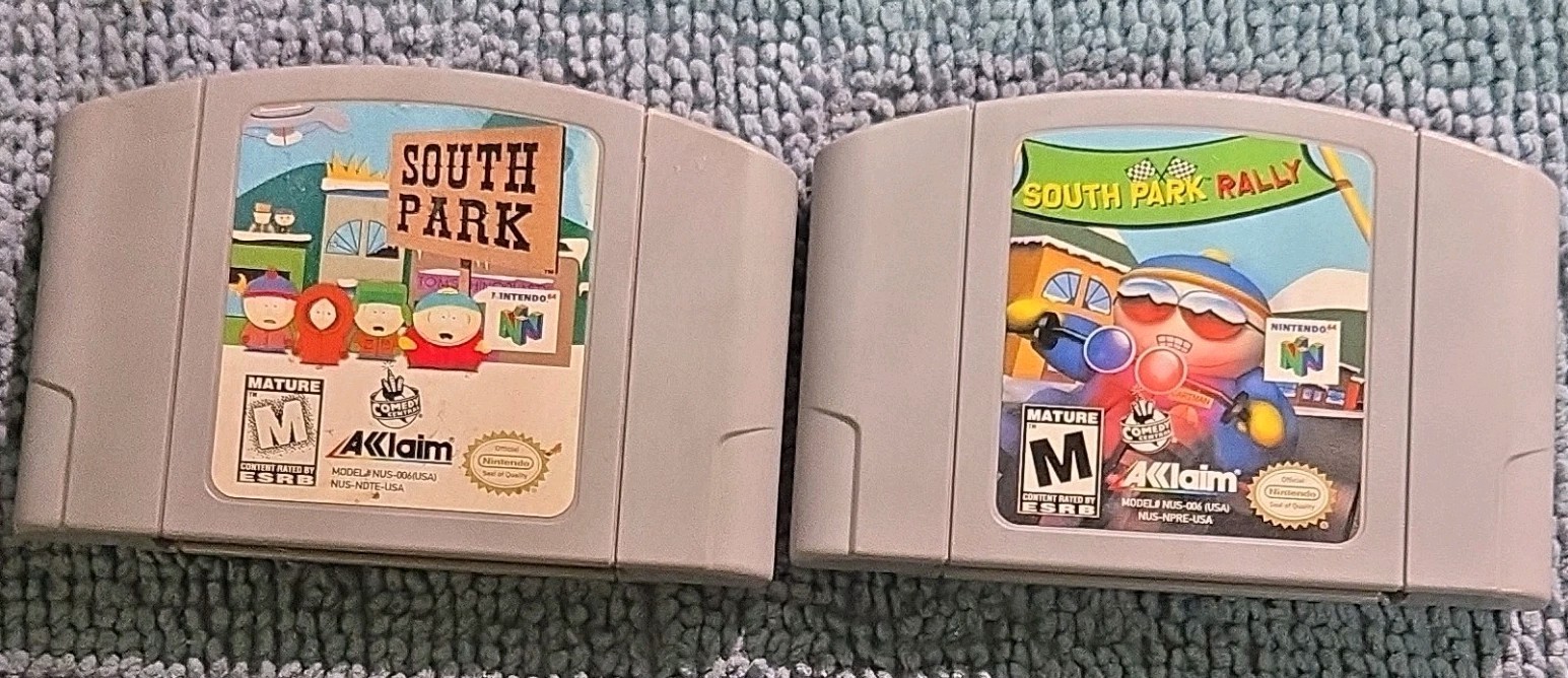 Acclaim South Park + South Park Rally Nintendo 64 N64 Game Lot M (NTSC-U/C)