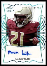 2021 Leaf Trinity Portrait Autographs Platinum Marvin Wilson Auto 21/50 Florida
