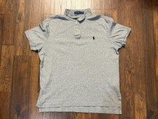 Polo Ralph Lauren Short Sleeve Polo Shirt Mens XL Cotton Gray Casual Workwear