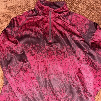 Nike Therma Fit Pullover Womens XL Red Just Do It All Over Print