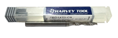Harvey Tool 3.733mm Solid Carbide Drill 5xD TiB2 Coated 180° Point