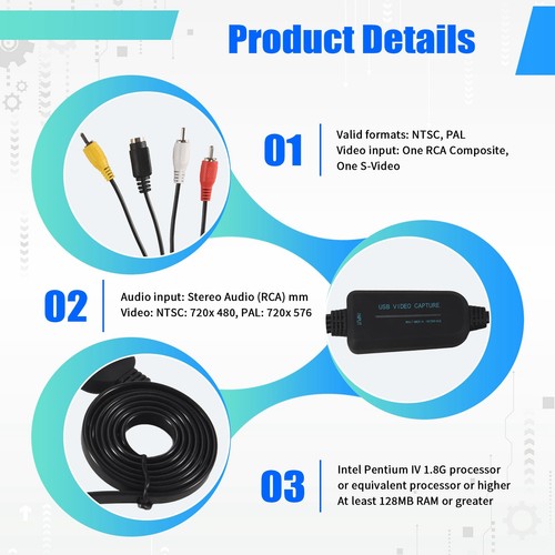 USB 2.0 Video Capture Card Single Channel USB Capture Card AV Capture6334 - Afbeelding 4 van 7