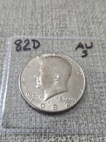 1982 D Kennedy Half Dollar AU Listing 5
