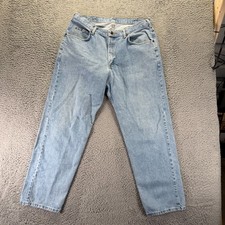 Vintage Lee Jeans Men's 38x32 Blue Cotton Denim Straight Leg Retro Workwear
