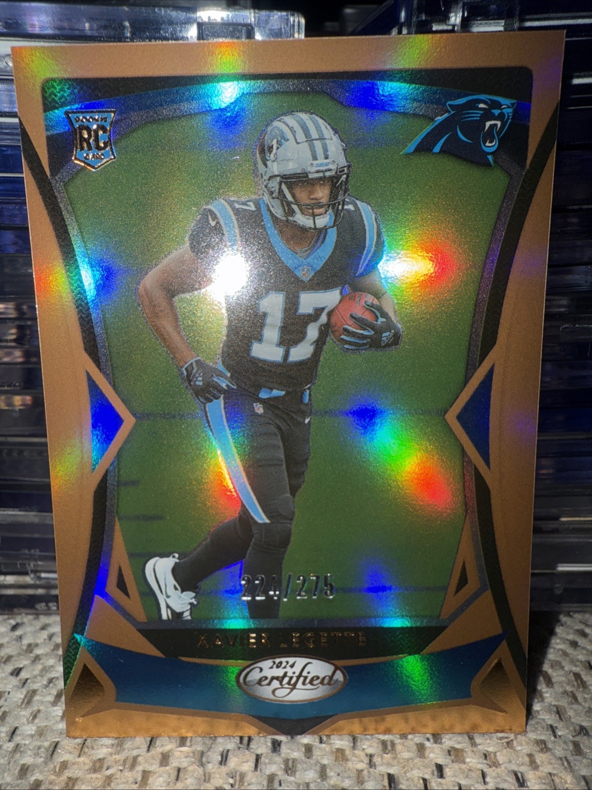 2024 Panini Certified - Rookies Xavier Legette #123 Mirror Bronze /275 (RC)